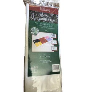 New Tuscany Collection Jumbo Underbed Bag 42"X18"X6" White Breathable Fabric